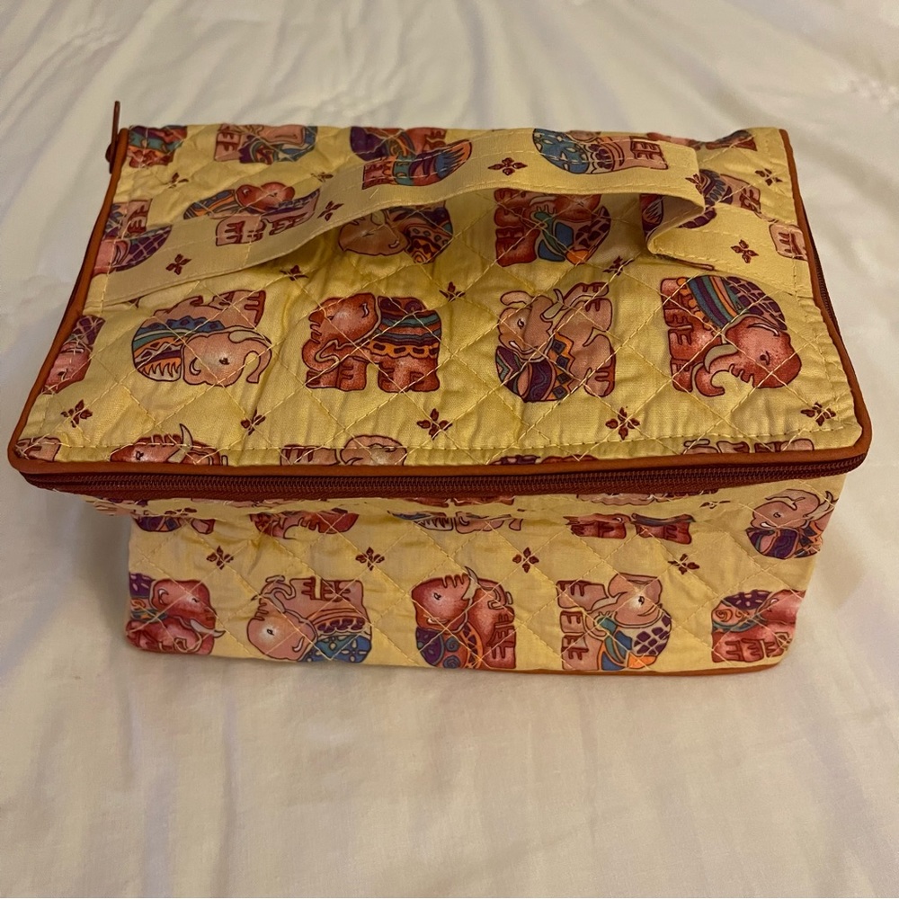 Bangkok NaRaYa elephant design cosmetic bag - foldable, new - Picture 3 of 9